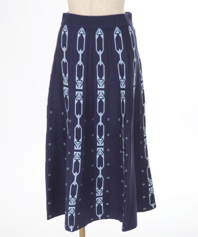 Chain Pattern Flare Skirt