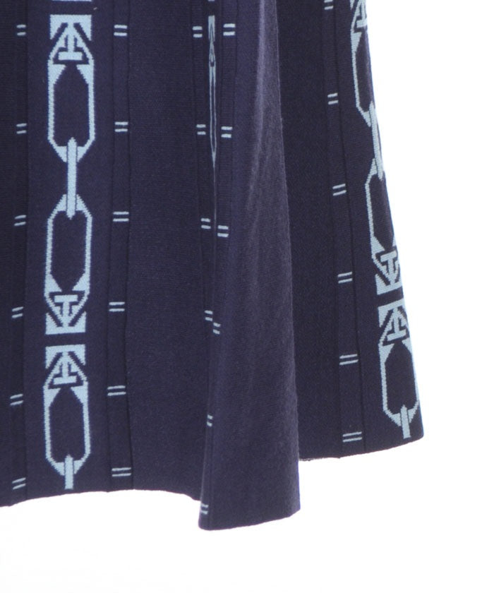 Chain Pattern Flare Skirt