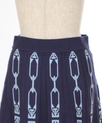 Chain Pattern Flare Skirt