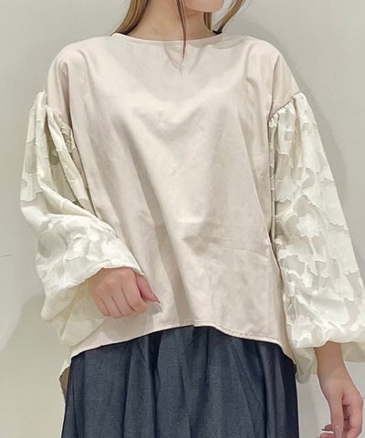 Balloon Sleeve Long Tail Pullover