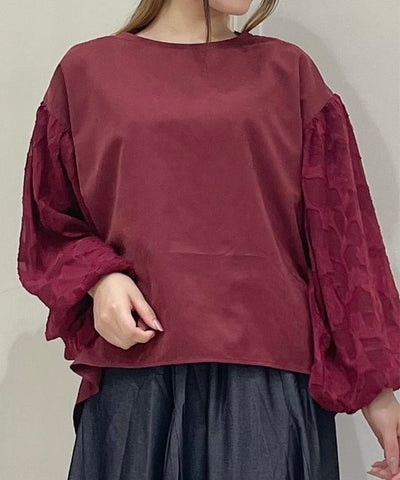 Balloon Sleeve Long Tail Pullover