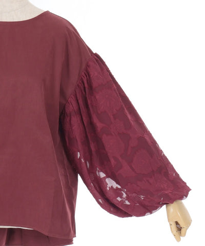 Balloon Sleeve Long Tail Pullover