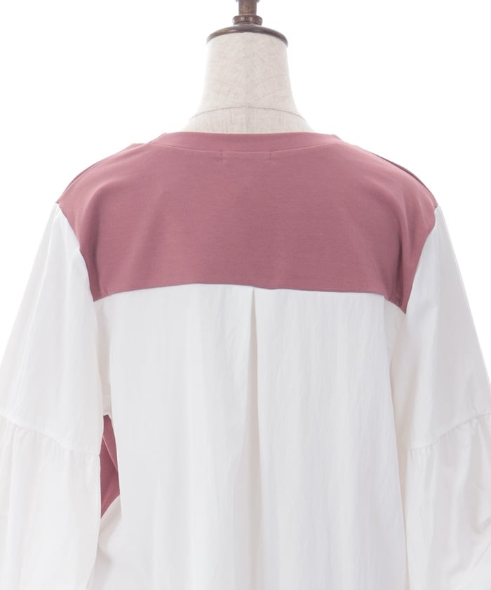 Tuck Sleeve Panel Pullover