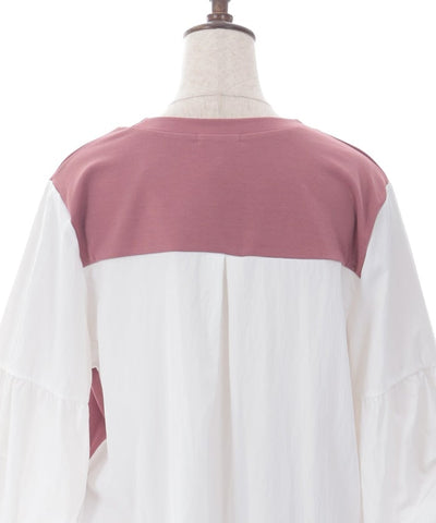 Tuck Sleeve Panel Pullover