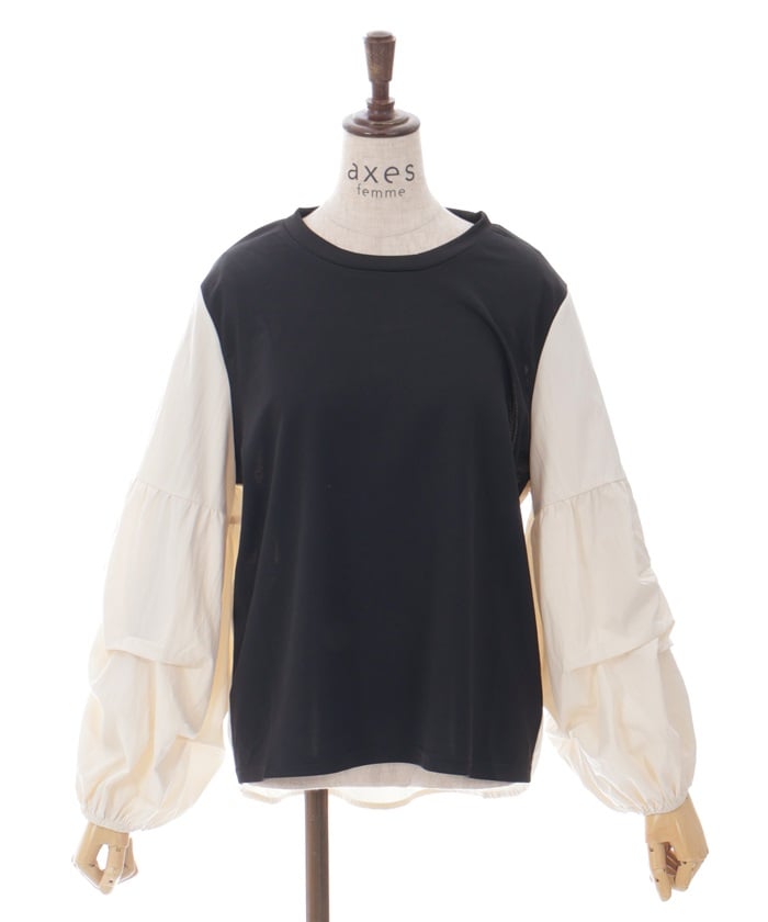 Tuck Sleeve Panel Pullover