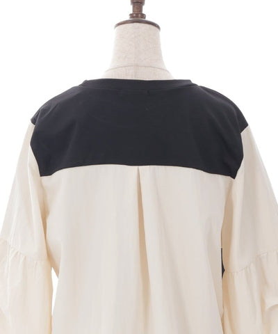 Tuck Sleeve Panel Pullover