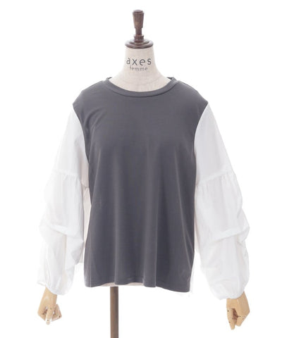 Tuck Sleeve Panel Pullover