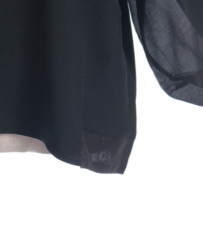 Balloon Sleeve Contrast Fabric Panel Pullover