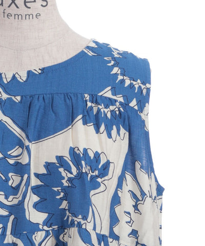 Overall Pattern Tiered Dress