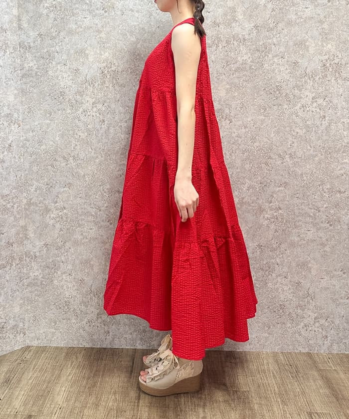 Jacquard Tiered Dress