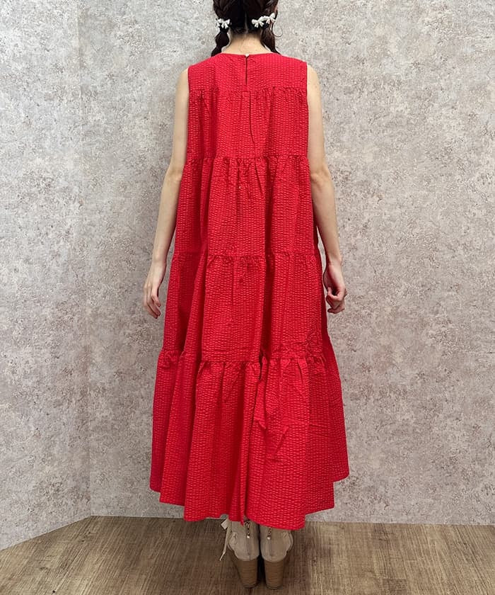 Jacquard Tiered Dress
