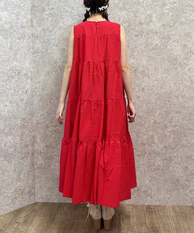 Jacquard Tiered Dress