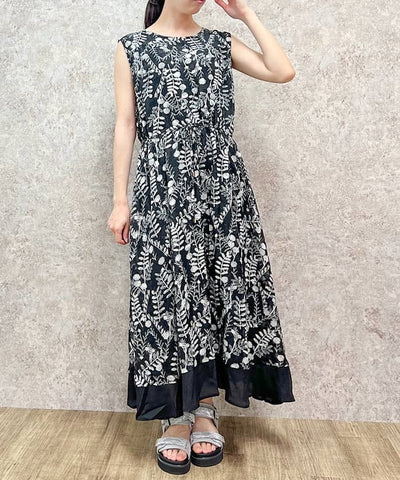 Floral Pattern Hem Color Scheme Dress