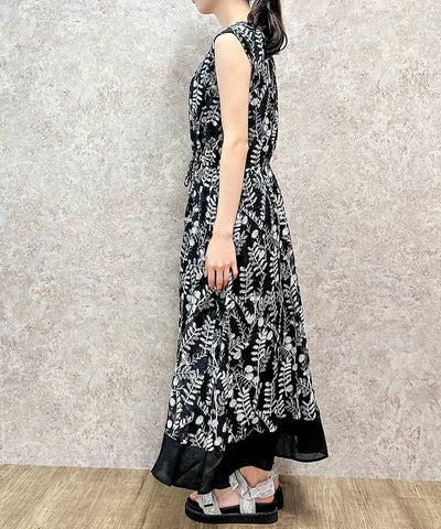 Floral Pattern Hem Color Scheme Dress