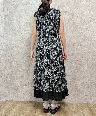 Floral Pattern Hem Color Scheme Dress