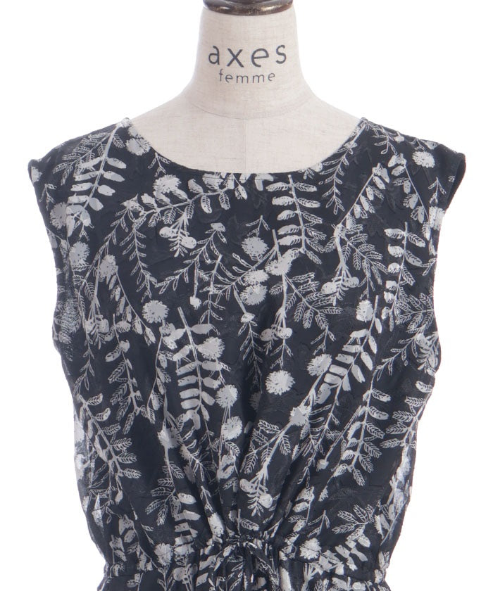 Floral Pattern Hem Color Scheme Dress