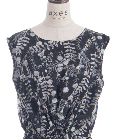Floral Pattern Hem Color Scheme Dress