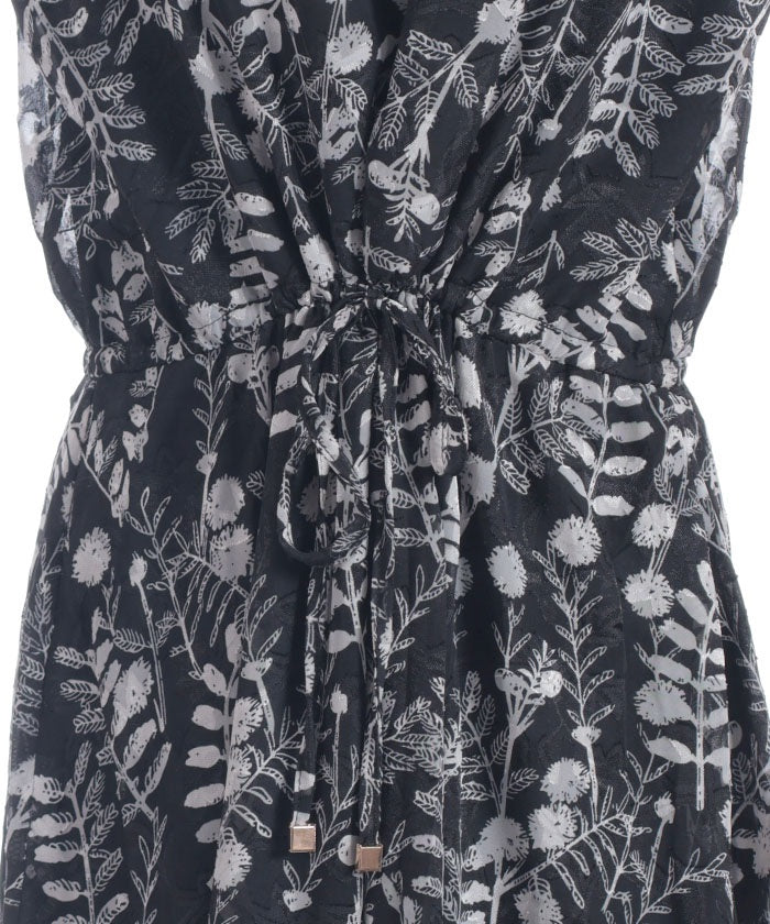 Floral Pattern Hem Color Scheme Dress