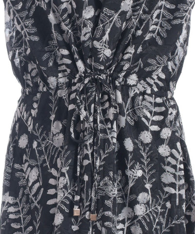 Floral Pattern Hem Color Scheme Dress