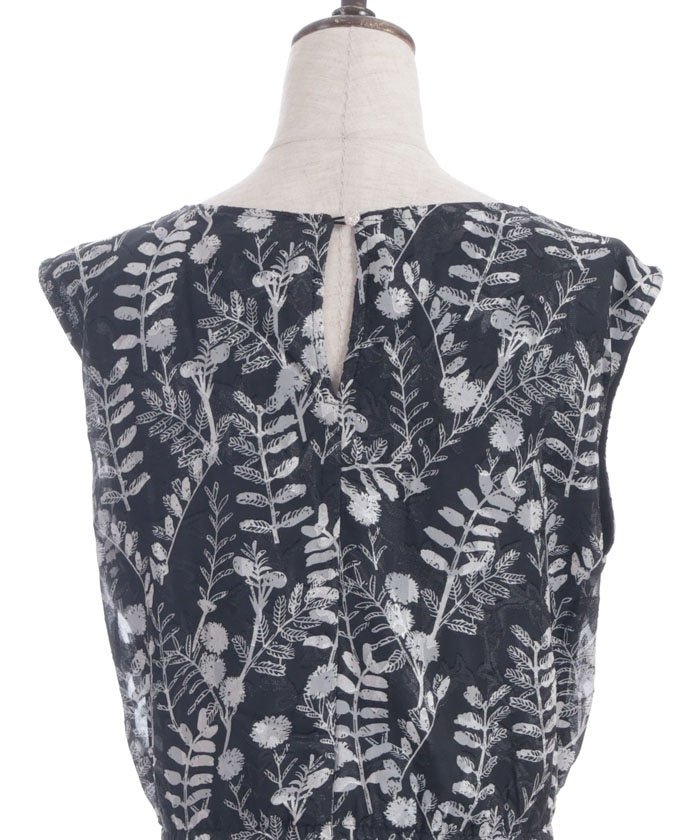 Floral Pattern Hem Color Scheme Dress