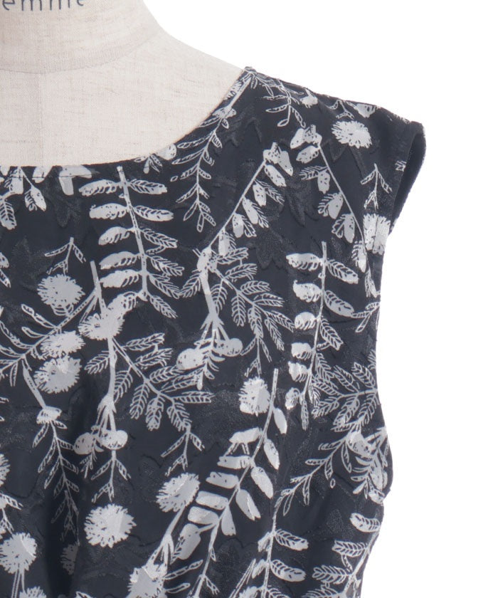 Floral Pattern Hem Color Scheme Dress