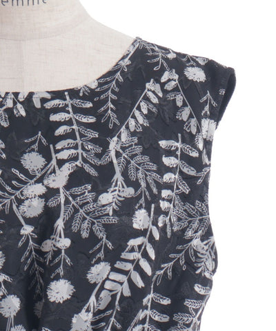 Floral Pattern Hem Color Scheme Dress