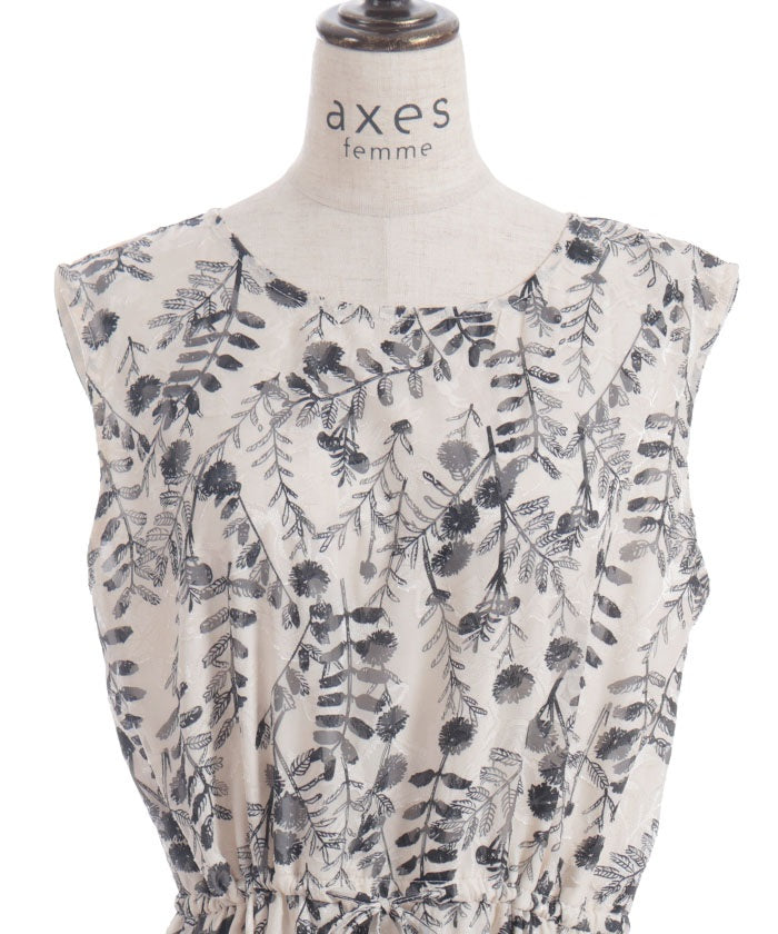 Floral Pattern Hem Color Scheme Dress