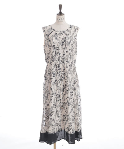 Floral Pattern Hem Color Scheme Dress