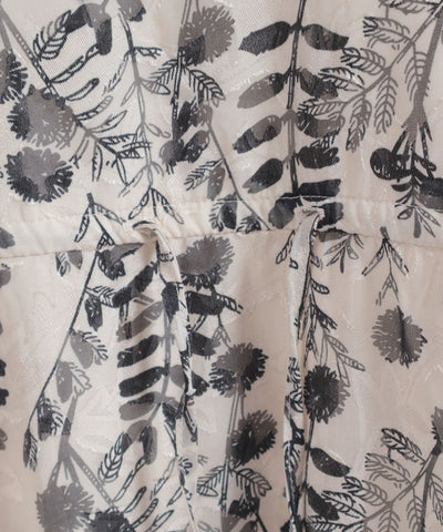 Floral Pattern Hem Color Scheme Dress