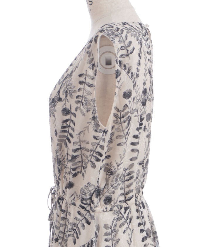Floral Pattern Hem Color Scheme Dress
