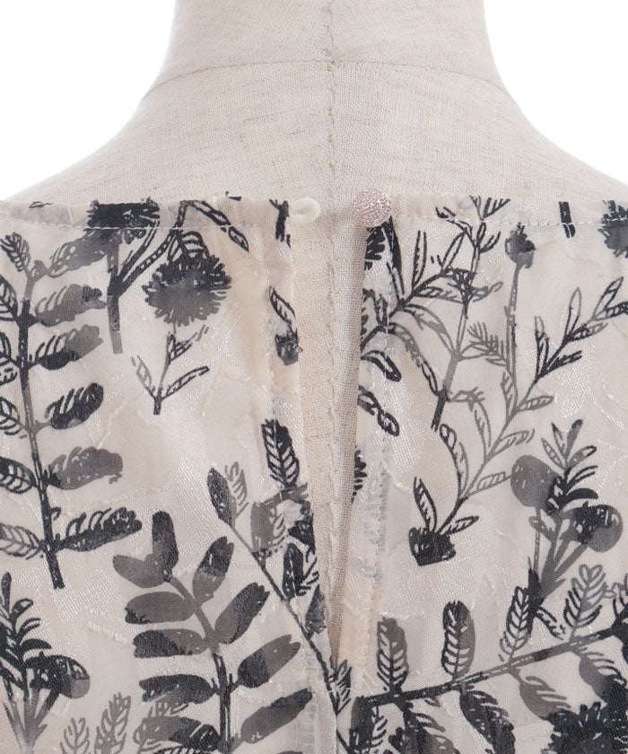 Floral Pattern Hem Color Scheme Dress