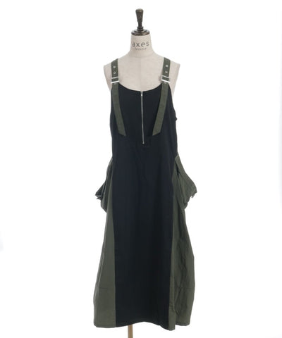 Shoulder Belt Color Scheme Jumper Skirt