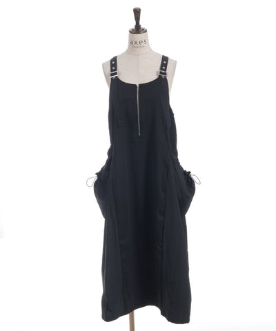 Shoulder Belt Color Scheme Jumper Skirt