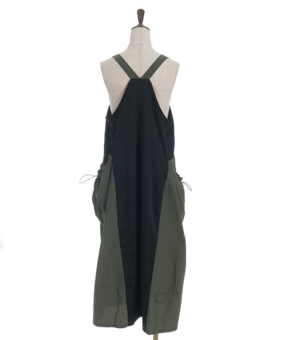 Shoulder Belt Color Scheme Jumper Skirt