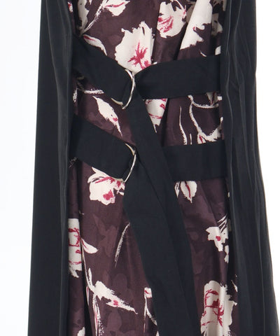 Floral Pattern Asymmetric Panel Jumper Skirt (Time-limited Price)