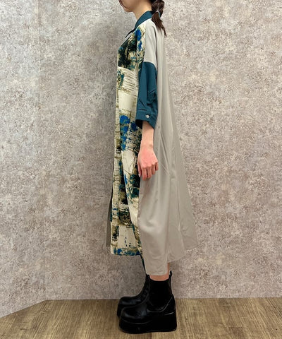 Patchwork Shirt Dress