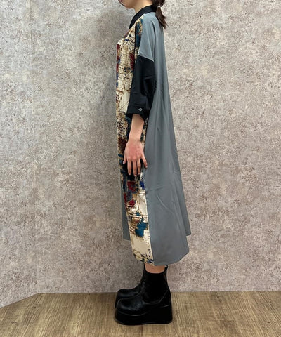 Patchwork Shirt Dress