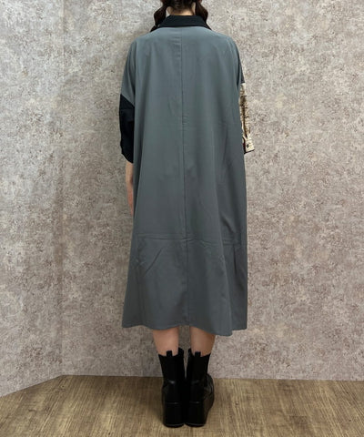 Patchwork Shirt Dress