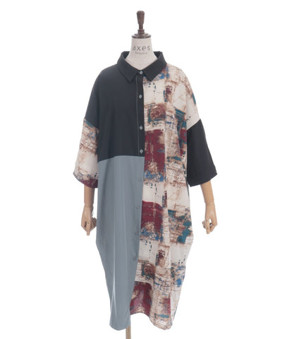 Patchwork Shirt Dress