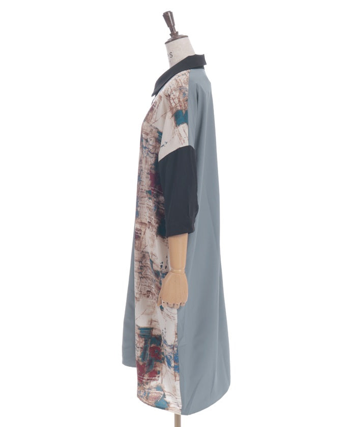 Patchwork Shirt Dress
