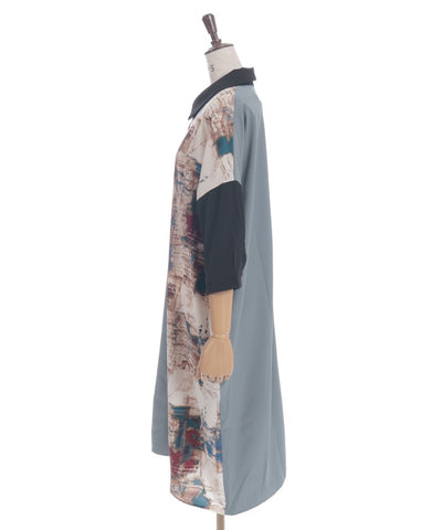 Patchwork Shirt Dress