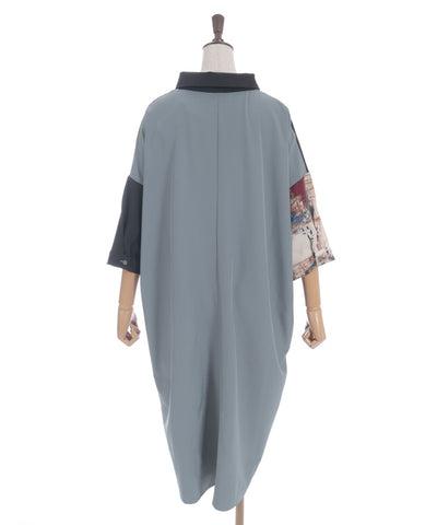 Patchwork Shirt Dress