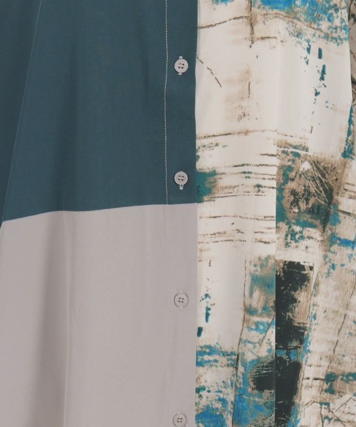 Patchwork Shirt Dress