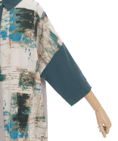 Patchwork Shirt Dress