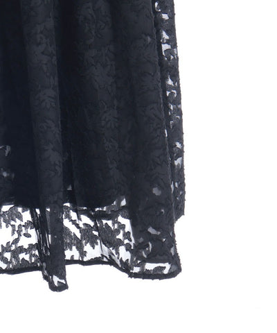 Sheer Jacquard Hoodie Dress