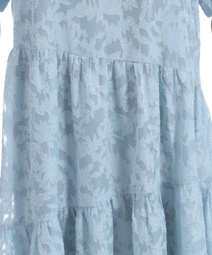 Sheer Jacquard Hoodie Dress