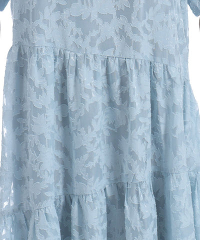 Sheer Jacquard Hoodie Dress