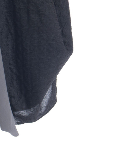 Contrast Fabric Asymmetric Hoodie Dress