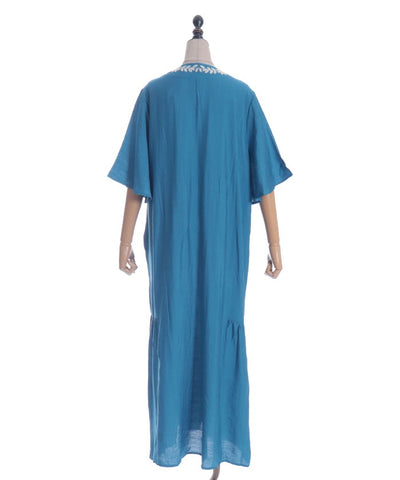 Embroidery Skipper Maxi Dress
