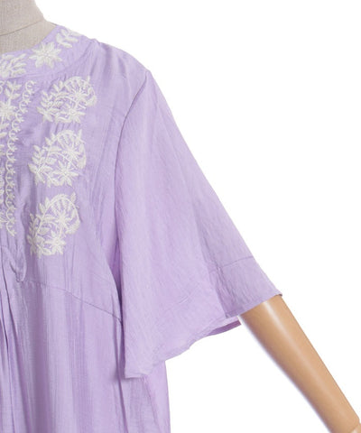 Embroidery Skipper Maxi Dress